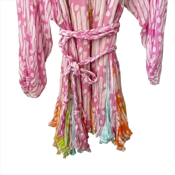 RHODE Ella Printed Crinkle Chiffon Mini Dress - Picture 9 of 11